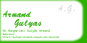 armand gulyas business card